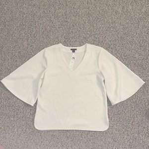 Ann Taylor White Women’s Wide Sleeve Blouse